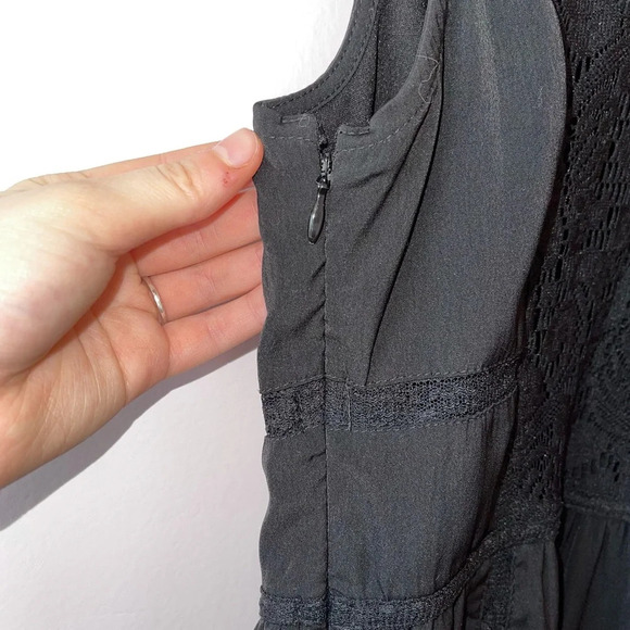 American Eagle Black Lace Back Fit & Flare Sleeveless Mini Dress 2 Women’s - Picture 5 of 13